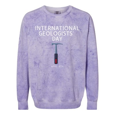 Geologists Day April 4th Gift Colorblast Crewneck Sweatshirt