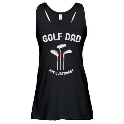 Golf Dad, Any Questions Father's Day Gift For Dad Ladies Essential Flowy Tank