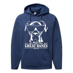 Great Dane All Dogs Are Cool Great Danes Rule Performance Fleece Hoodie