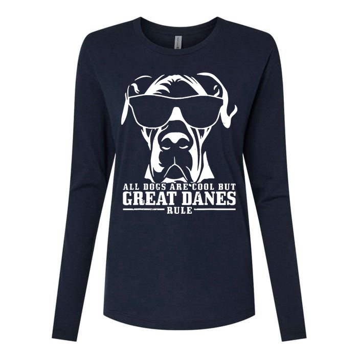 Great Dane All Dogs Are Cool Great Danes Rule Womens Cotton Relaxed Long Sleeve T-Shirt