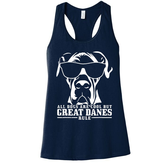 Great Dane All Dogs Are Cool Great Danes Rule Women's Racerback Tank