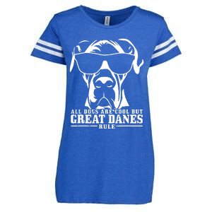 Great Dane All Dogs Are Cool Great Danes Rule Enza Ladies Jersey Football T-Shirt