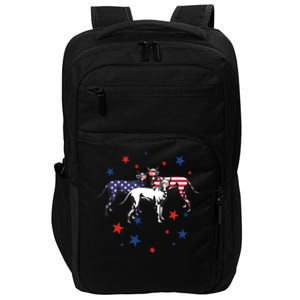 Great Dane American Flag 4Th Of July Gift Impact Tech Backpack