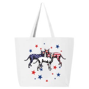 Great Dane American Flag 4Th Of July Gift 25L Jumbo Tote