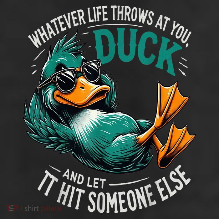 Green Duck And Let It Hit Someone Else 7 Panel Mesh Trucker Snapback Hat