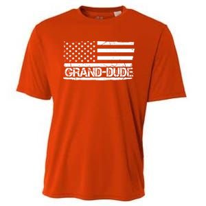 Grand Dude American Flag Fathers Day Grandpa Gift Great Gift Cooling Performance Crew T-Shirt