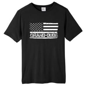 Grand Dude American Flag Fathers Day Grandpa Gift Great Gift Tall Fusion ChromaSoft Performance T-Shirt