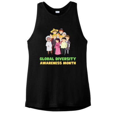 Global Diversity Awareness Month Meaningful Gift Ladies PosiCharge Tri-Blend Wicking Tank