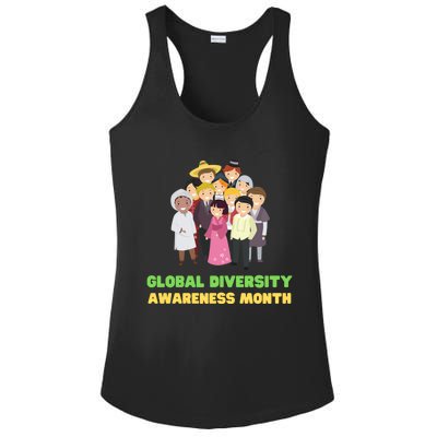 Global Diversity Awareness Month Meaningful Gift Ladies PosiCharge Competitor Racerback Tank