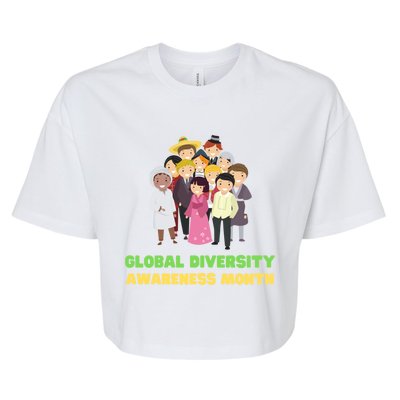 Global Diversity Awareness Month Meaningful Gift Bella+Canvas Jersey Crop Tee