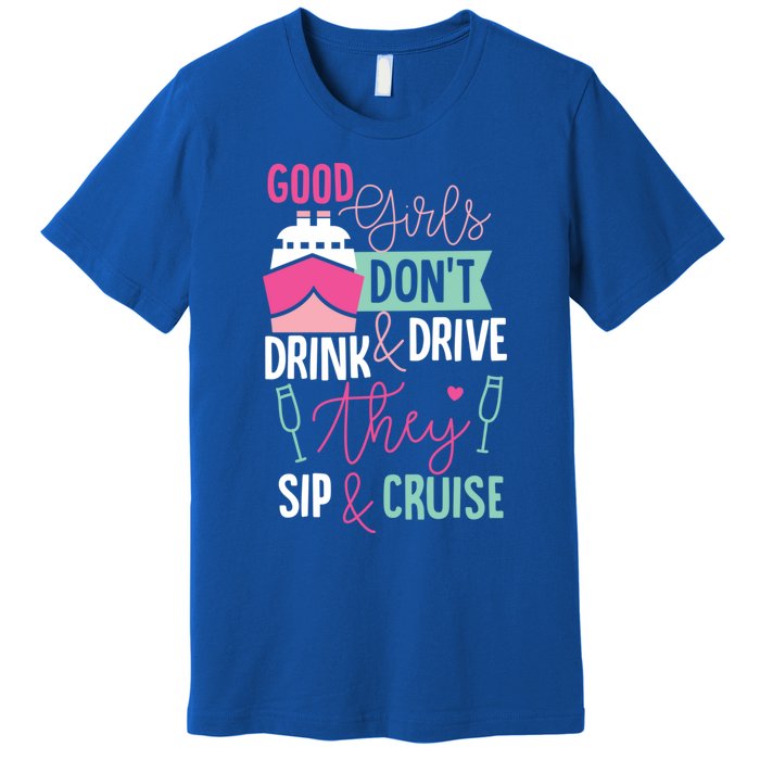 Good Dont And Drive They Sip And Cruise Wine Gift Premium T-Shirt