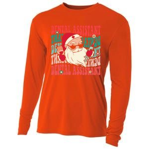 Groovy Dental Assistant Funny Christmas Dentist Gift Cooling Performance Long Sleeve Crew