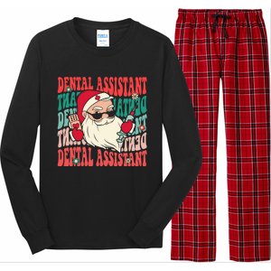 Groovy Dental Assistant Funny Christmas Dentist Gift Long Sleeve Pajama Set