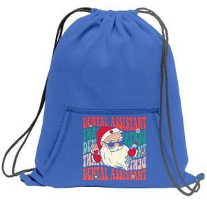 Groovy Dental Assistant Funny Christmas Dentist Gift Sweatshirt Cinch Pack Bag