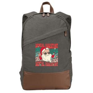 Groovy Dental Assistant Funny Christmas Dentist Gift Cotton Canvas Backpack