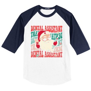 Groovy Dental Assistant Funny Christmas Dentist Gift Baseball Sleeve Shirt