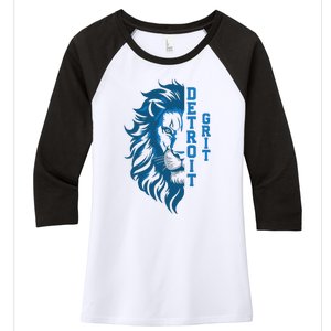 Grit Detroit Apparel Women's Tri-Blend 3/4-Sleeve Raglan Shirt