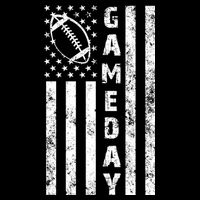 Game Day American Flag Football Lover Cooling Performance Crew T-Shirt