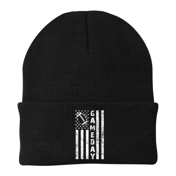 Game Day American Flag Football Lover Beanie