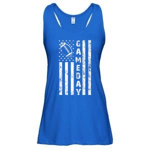 Game Day American Flag Football Lover Ladies Essential Flowy Tank