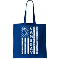 Game Day American Flag Football Lover Tote Bag