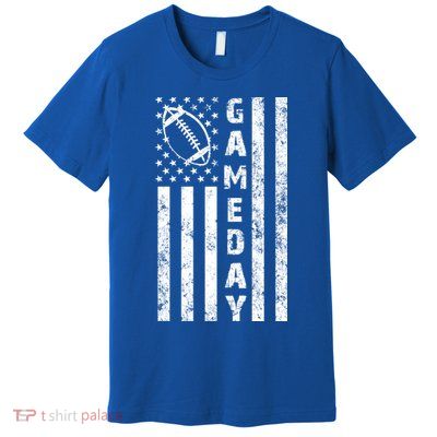 Game Day American Flag Football Lover Premium T-Shirt