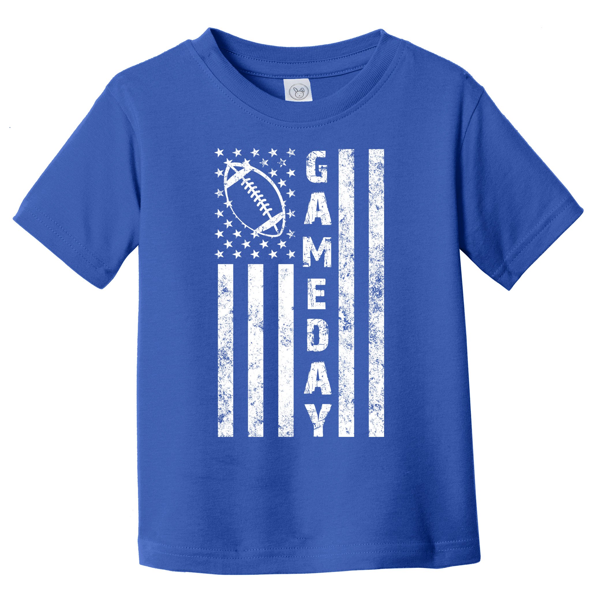 Game Day American Flag Football Lover Toddler T-Shirt
