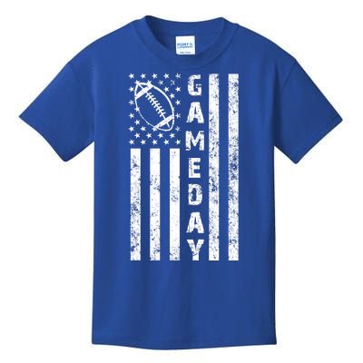 Game Day American Flag Football Lover Kids T-Shirt