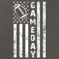 Game Day American Flag Football Lover Cotton Canvas Backpack