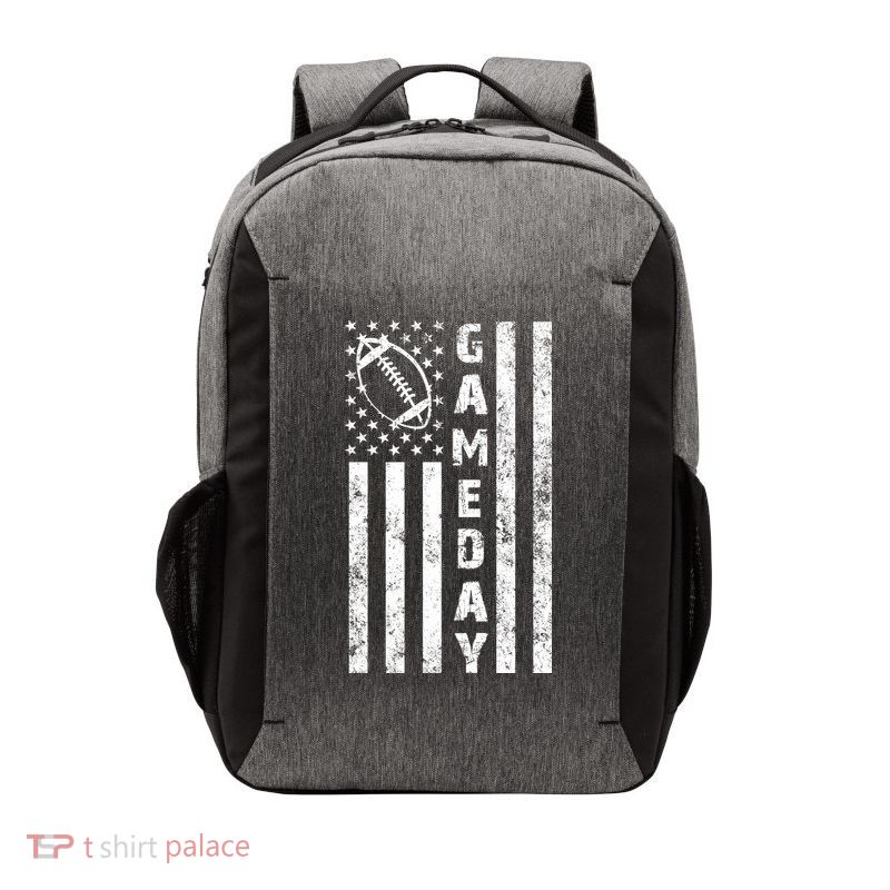 Game Day American Flag Football Lover Vector Backpack