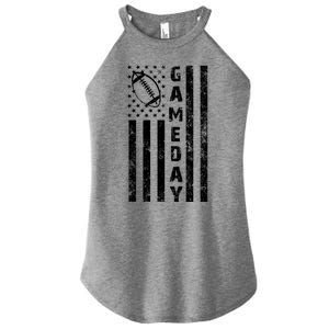 Game Day American Flag Football Lover Women's Perfect Tri Rocker Tank