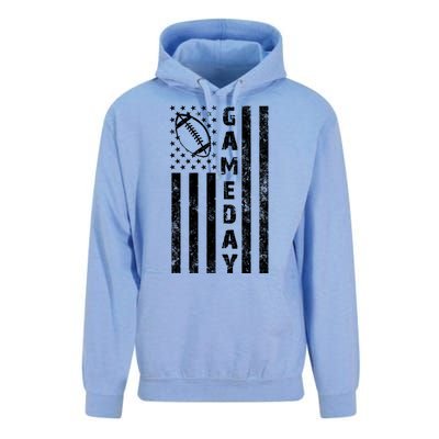 Game Day American Flag Football Lover Unisex Surf Hoodie