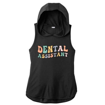 Groovy Dental Assistant Dental Assisting Funny Gift Ladies PosiCharge Tri-Blend Wicking Draft Hoodie Tank