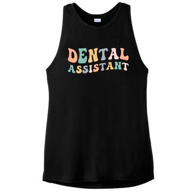 Groovy Dental Assistant Dental Assisting Funny Gift Ladies PosiCharge Tri-Blend Wicking Tank