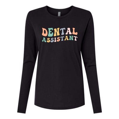 Groovy Dental Assistant Dental Assisting Funny Gift Womens Cotton Relaxed Long Sleeve T-Shirt