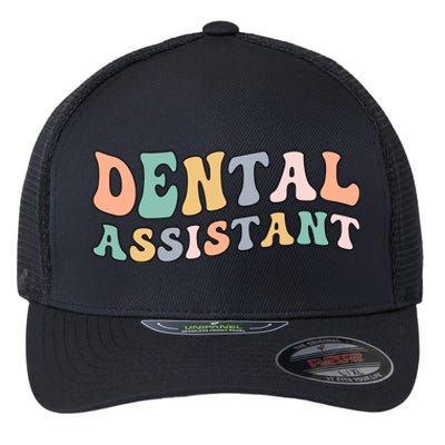 Groovy Dental Assistant Dental Assisting Funny Gift Flexfit Unipanel Trucker Cap