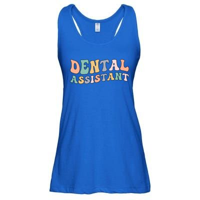 Groovy Dental Assistant Dental Assisting Funny Gift Ladies Essential Flowy Tank