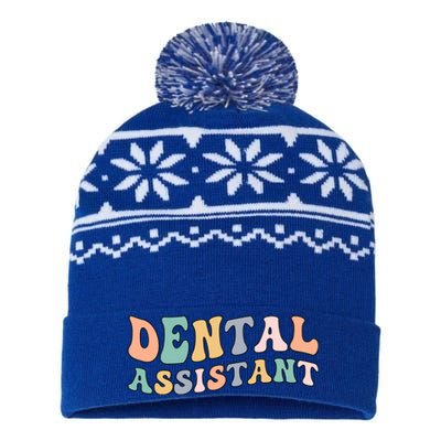 Groovy Dental Assistant Dental Assisting Funny Gift USA-Made Snowflake Beanie