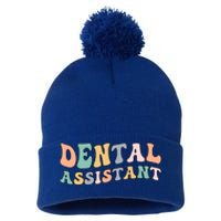 Groovy Dental Assistant Dental Assisting Funny Gift Pom Pom 12in Knit Beanie