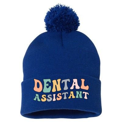 Groovy Dental Assistant Dental Assisting Funny Gift Pom Pom 12in Knit Beanie