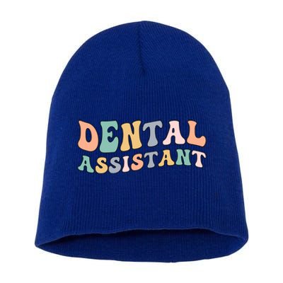 Groovy Dental Assistant Dental Assisting Funny Gift Short Acrylic Beanie