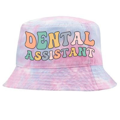 Groovy Dental Assistant Dental Assisting Funny Gift Tie-Dyed Bucket Hat