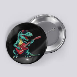 Guitar Dinosaur And Music Lovers Button