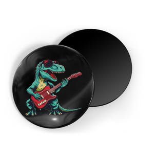 Guitar Dinosaur And Music Lovers Magnet