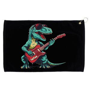 Guitar Dinosaur And Music Lovers Grommeted Golf Towel