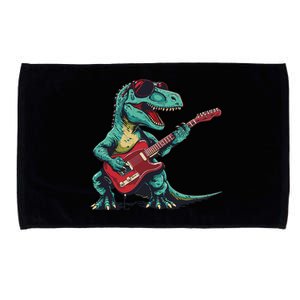 Guitar Dinosaur And Music Lovers Microfiber Hand Towel