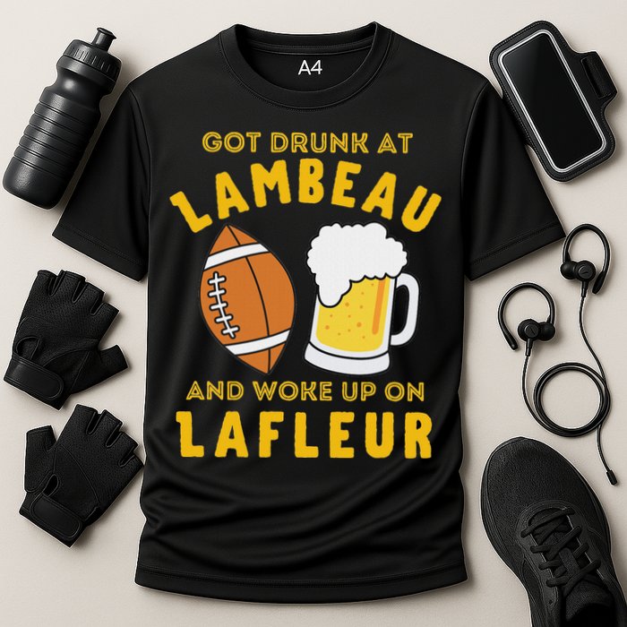 Got Drunk At Lambeau And Woke Up On Lafleur Fans Cooling Performance Crew T-Shirt