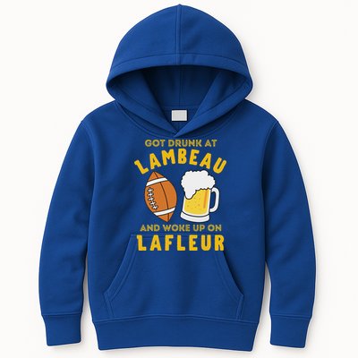Got Drunk At Lambeau And Woke Up On Lafleur Fans Kids Hoodie