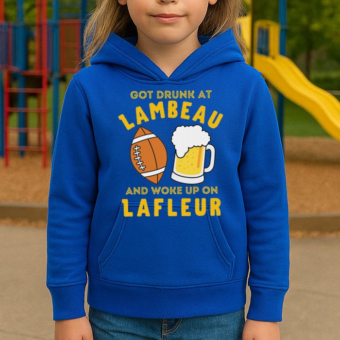 Got Drunk At Lambeau And Woke Up On Lafleur Fans Kids Hoodie