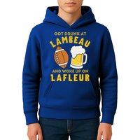 Got Drunk At Lambeau And Woke Up On Lafleur Fans Kids Hoodie